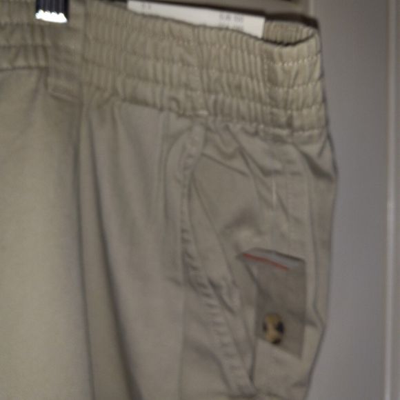 Harbor Bay Pants Mens Tag Size XL/28 (Measures Inseam 26") Khaki Elastic Waist - Picture 4 of 16